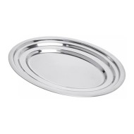 Travessa Oval Rasa 30,5 cm em Aço Inox